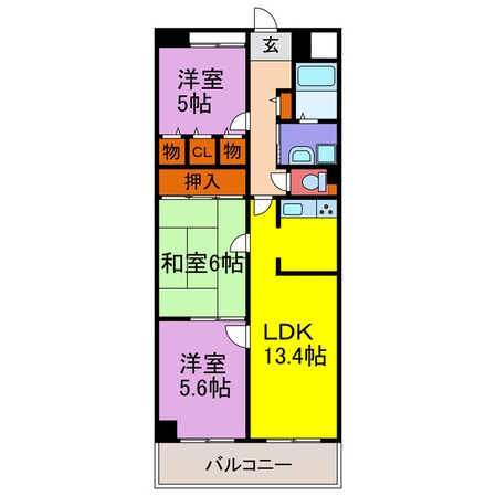 キャッスルコート福崎の物件間取画像